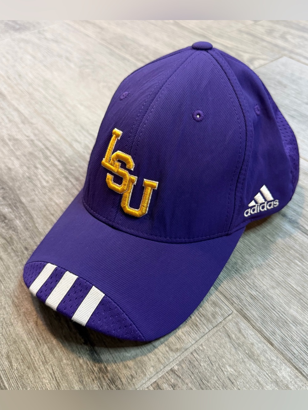 LSU Tigers Hat Adidas Cap Unstructured Purple Gold Trim Sticker NCAA Football